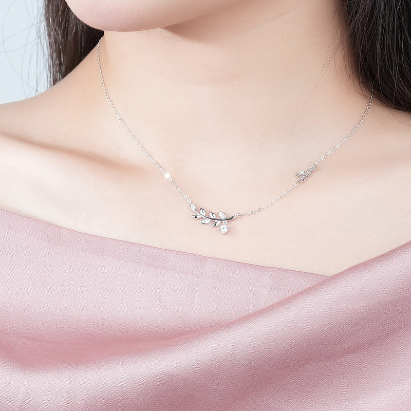 925 Sterling Silver Leaf Necklace