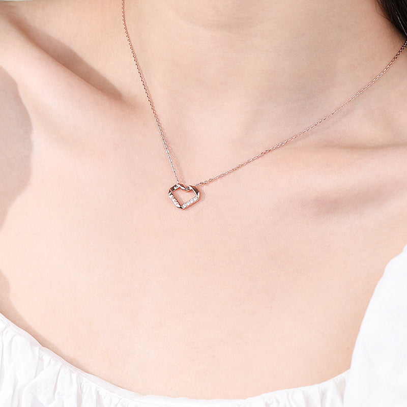 925 Sterling Silver Heart Necklace