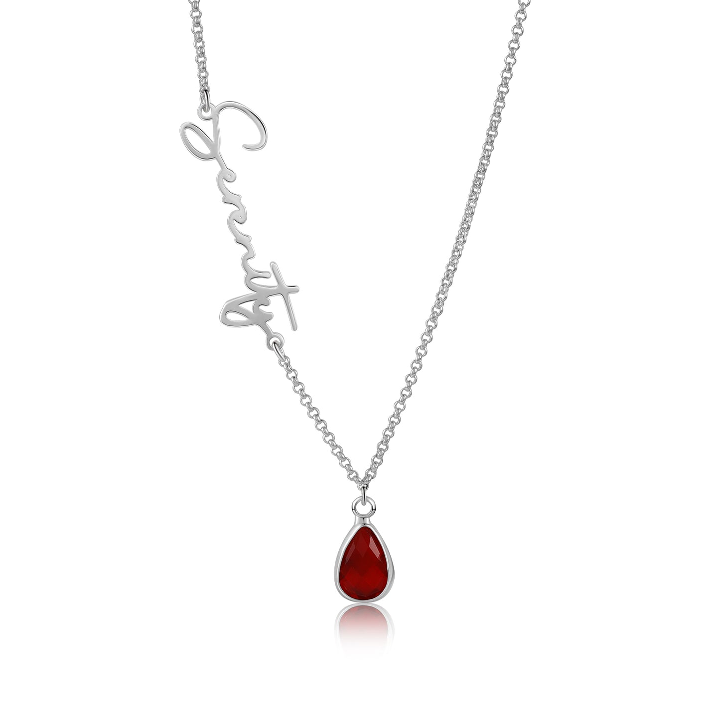 Custom Birthstone Drop Necklace