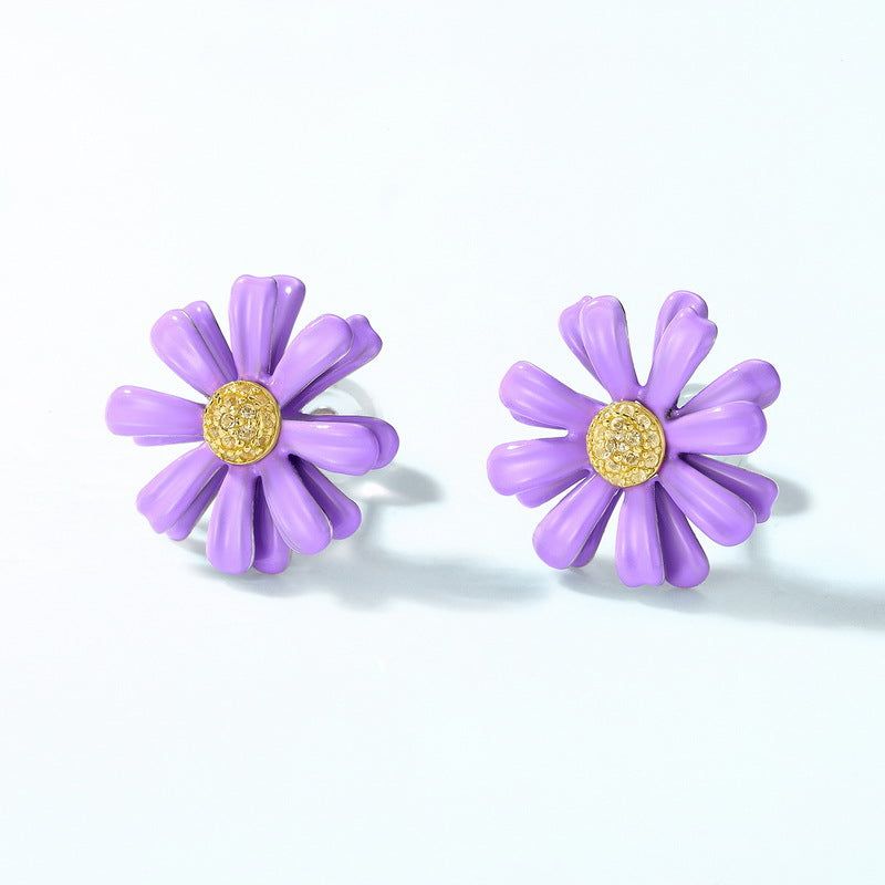 925 Sterling Silver Little Daisy Earrings