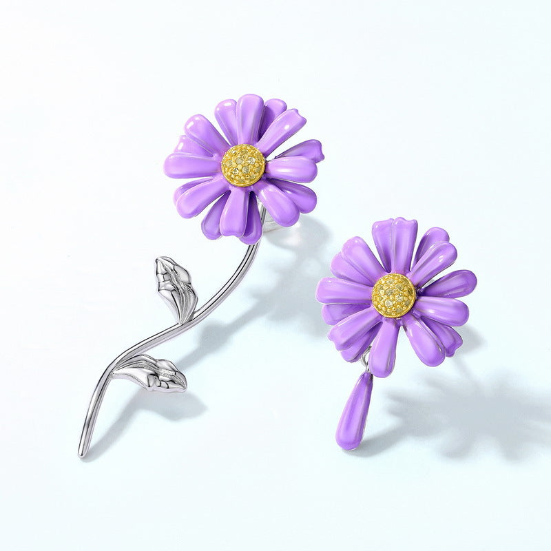 925 Sterling Silver Little Daisy Earrings