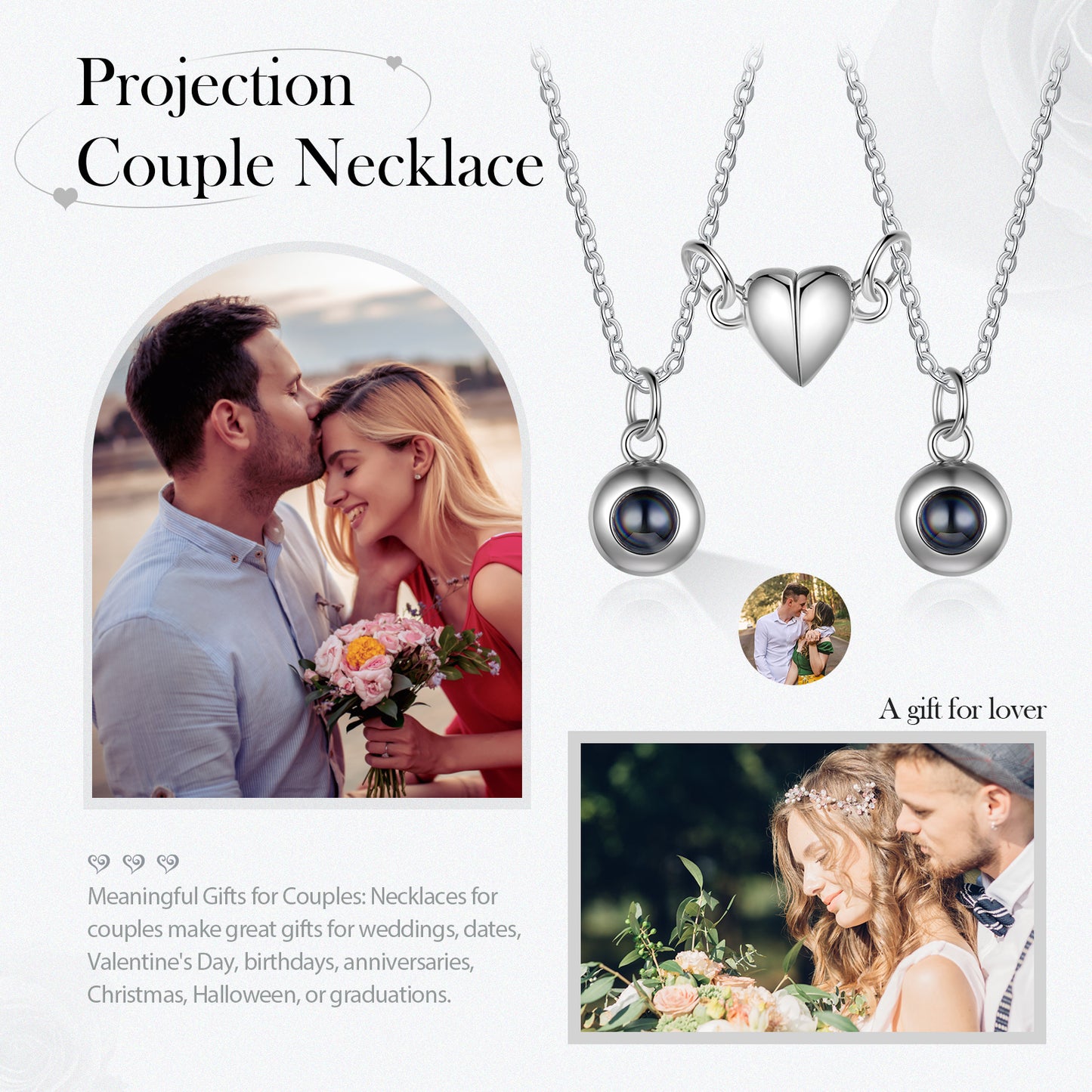 Custom Couple Projection Necklace