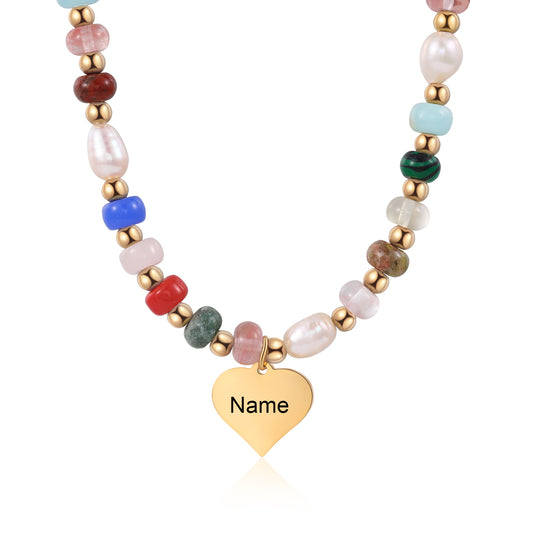 Custom Name Beaded Necklace