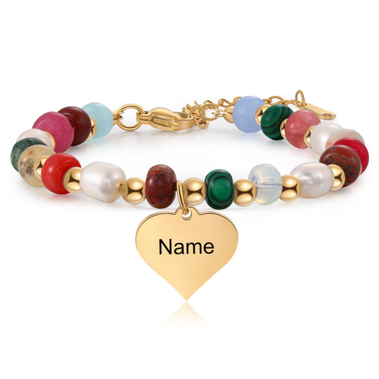 Custom Name Beaded Bracelet