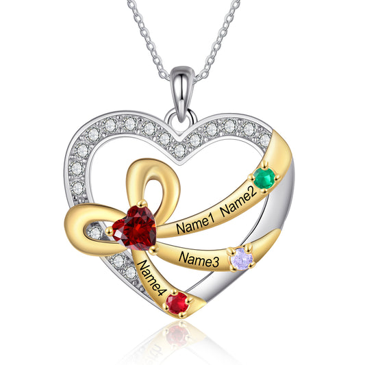 925 Sterling Silver Custom Birthstone necklace