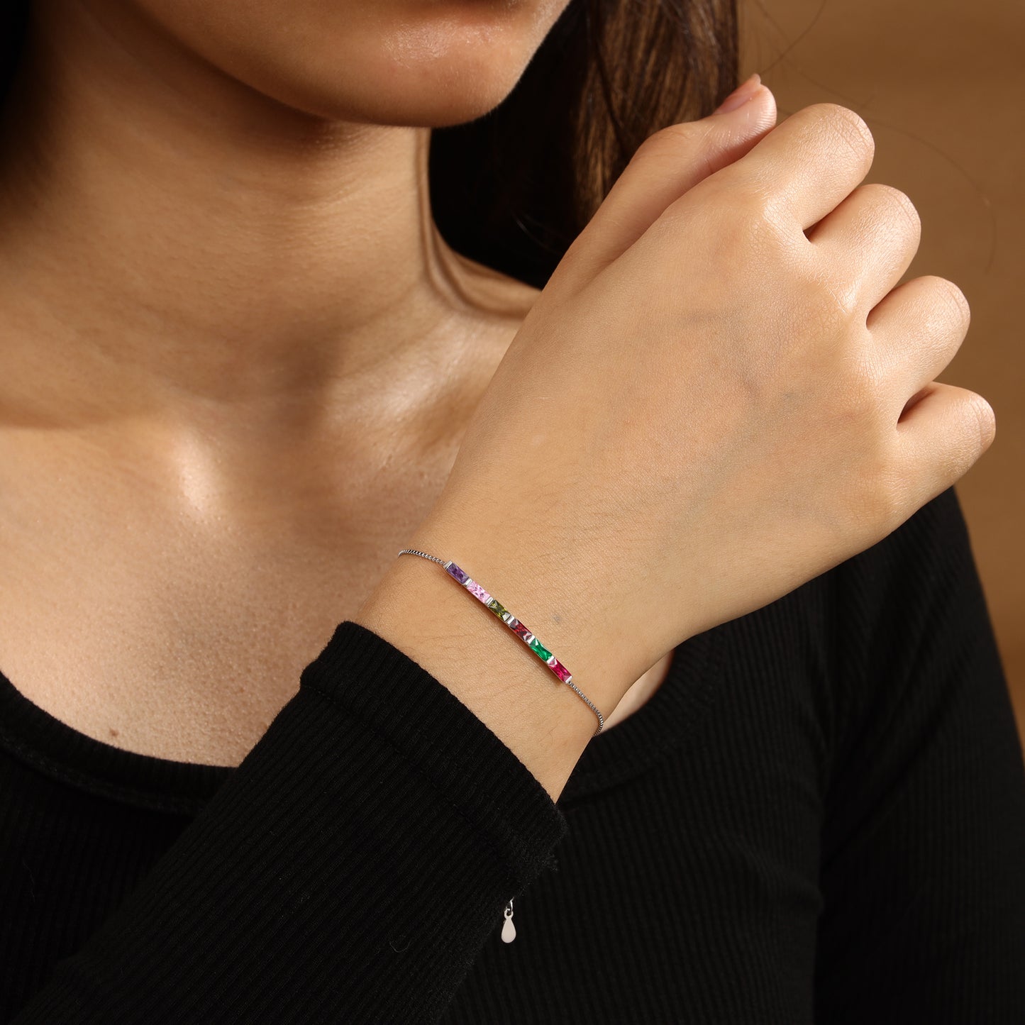 925 Sterling Silver Custom Birthstone Bracelet