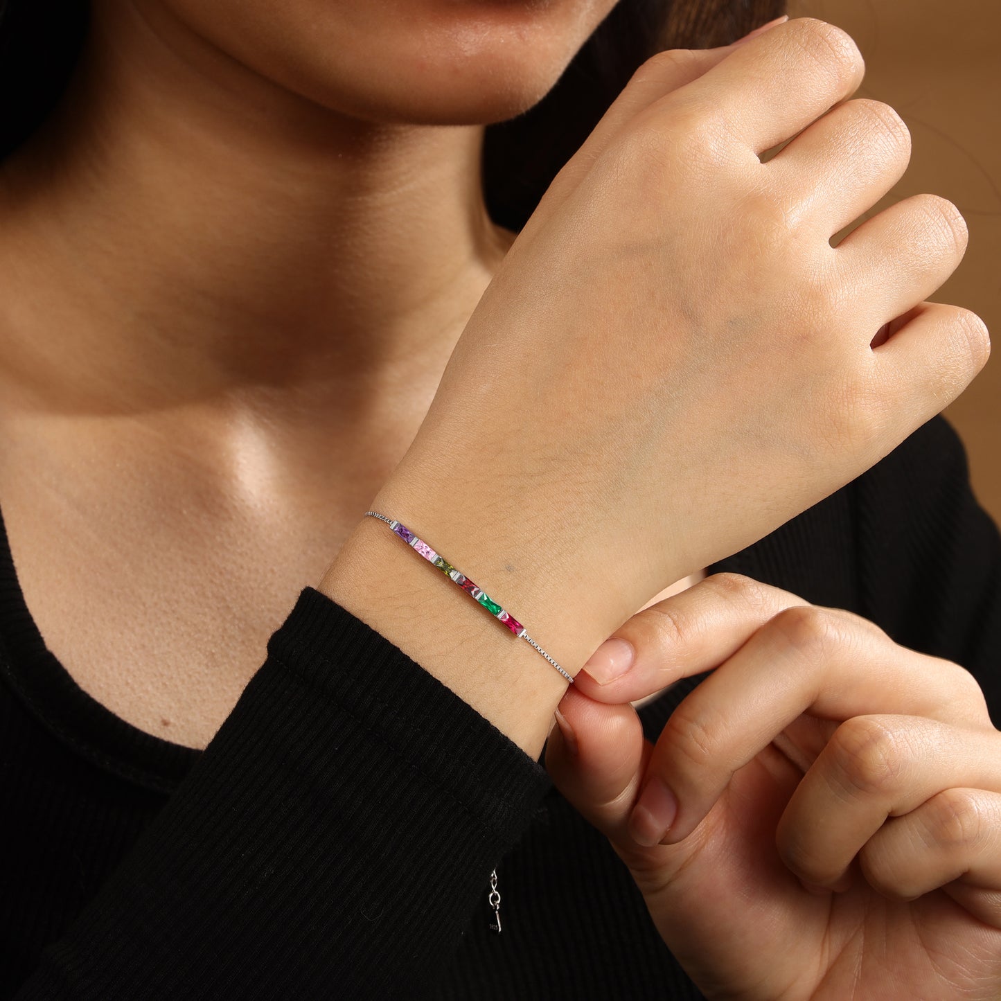 925 Sterling Silver Custom Birthstone Bracelet