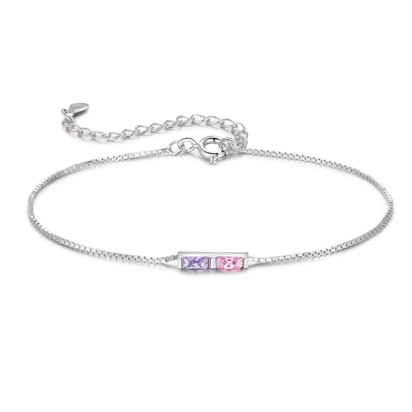 925 Sterling Silver Custom Birthstone Bracelet