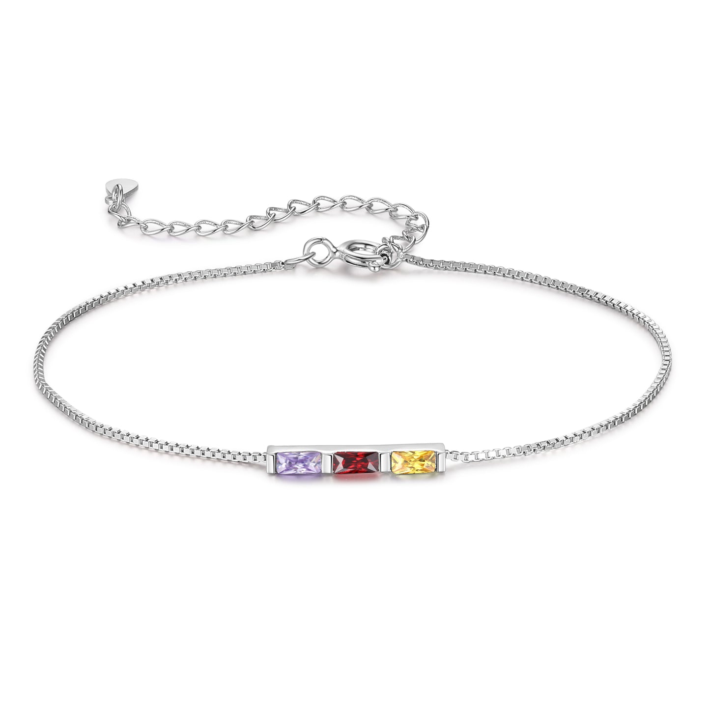 925 Sterling Silver Custom Birthstone Bracelet