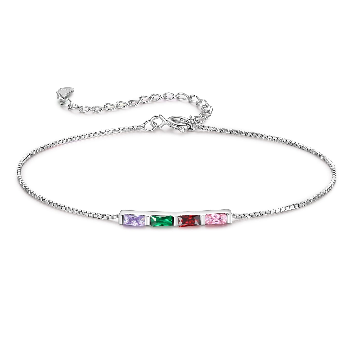 925 Sterling Silver Custom Birthstone Bracelet