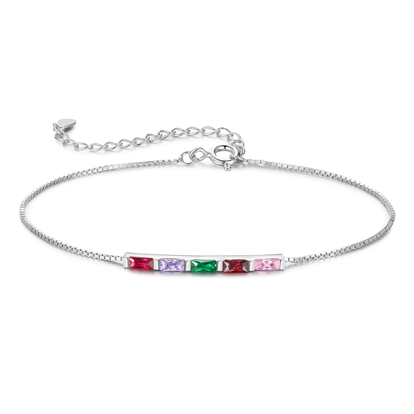 925 Sterling Silver Custom Birthstone Bracelet