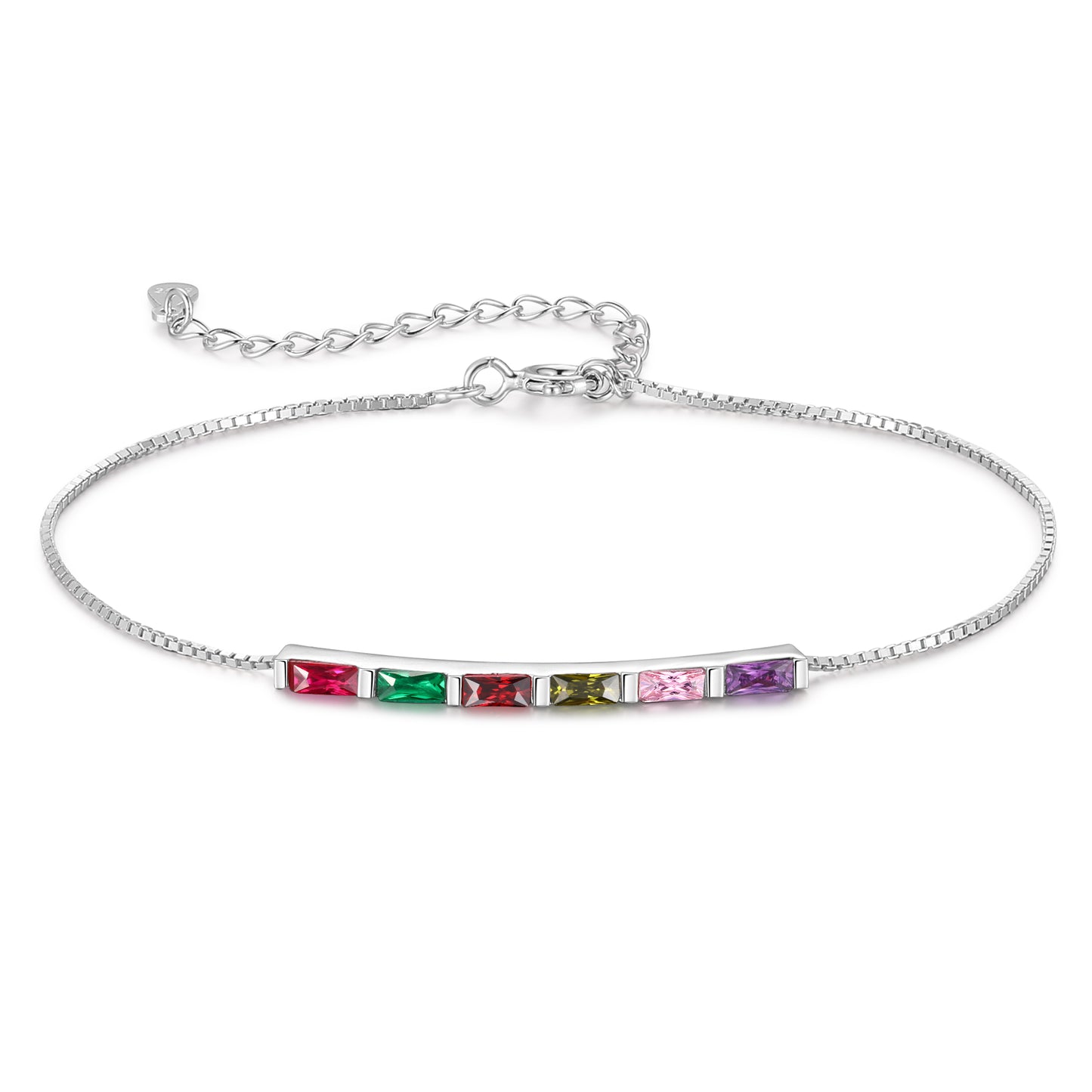 925 Sterling Silver Custom Birthstone Bracelet