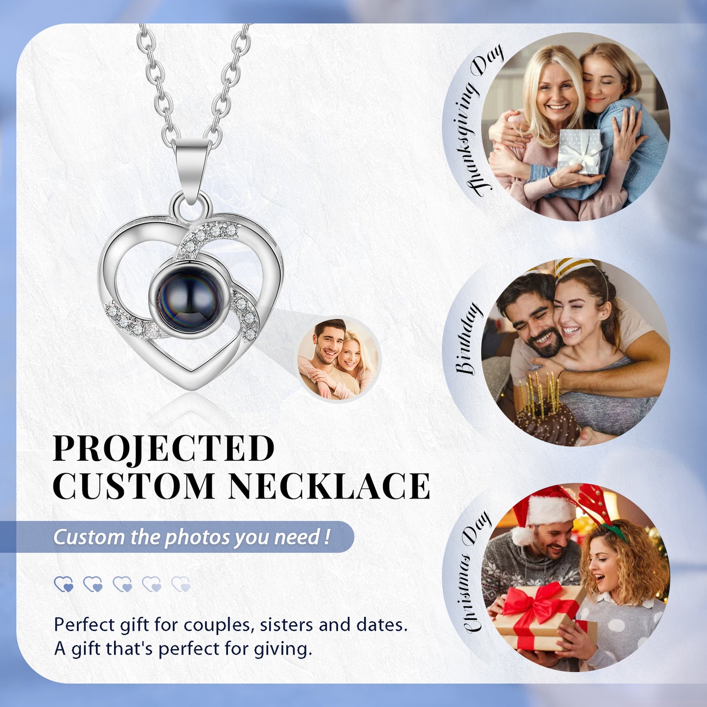 Custom Photo Projection Necklace