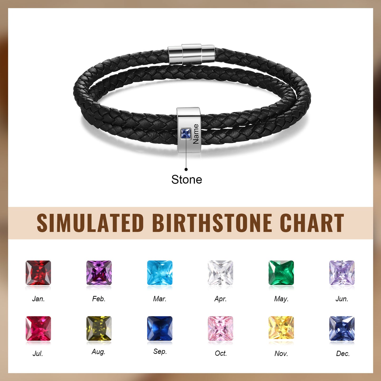 Engraved Stainless Steel Bracelet