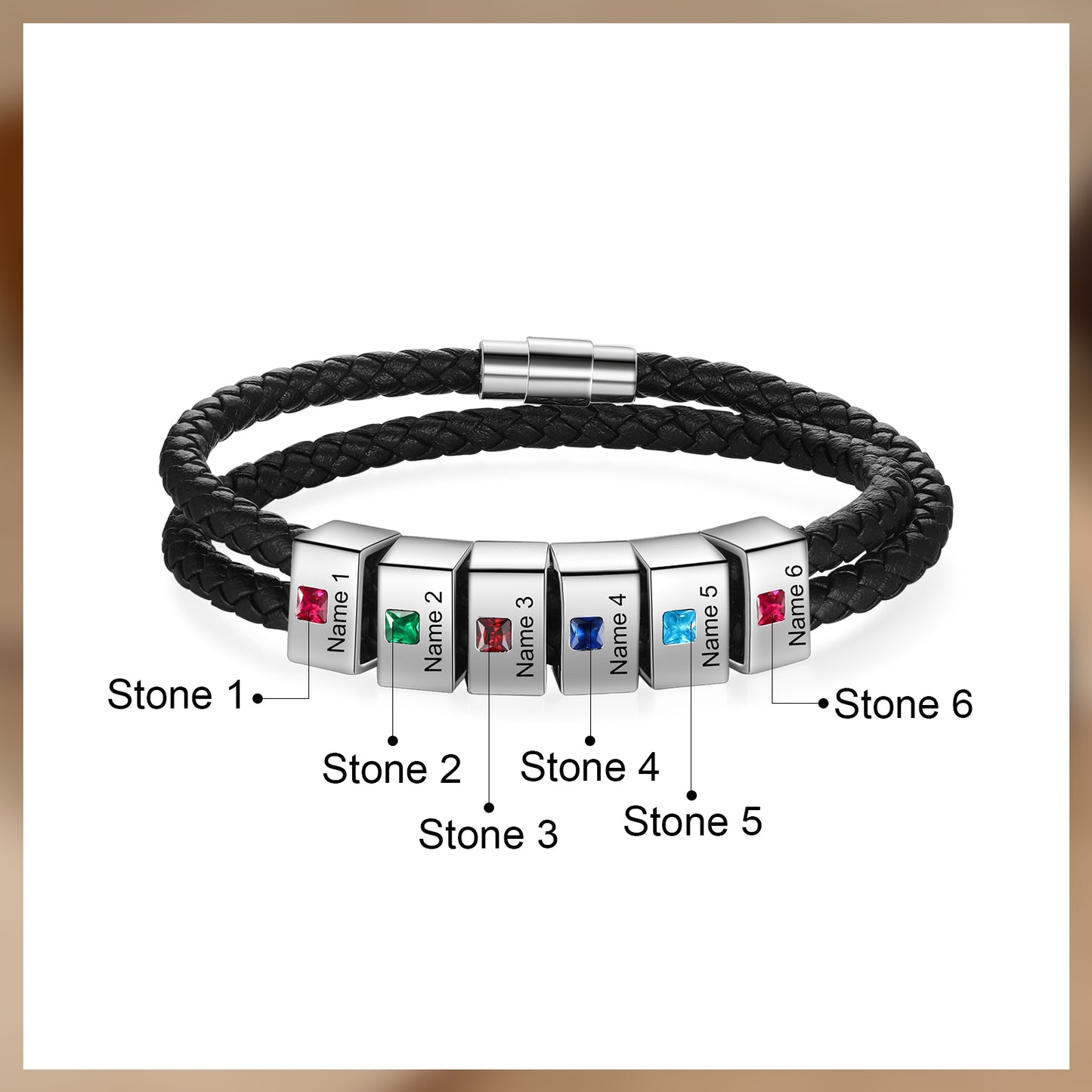 Engraved Stainless Steel Bracelet