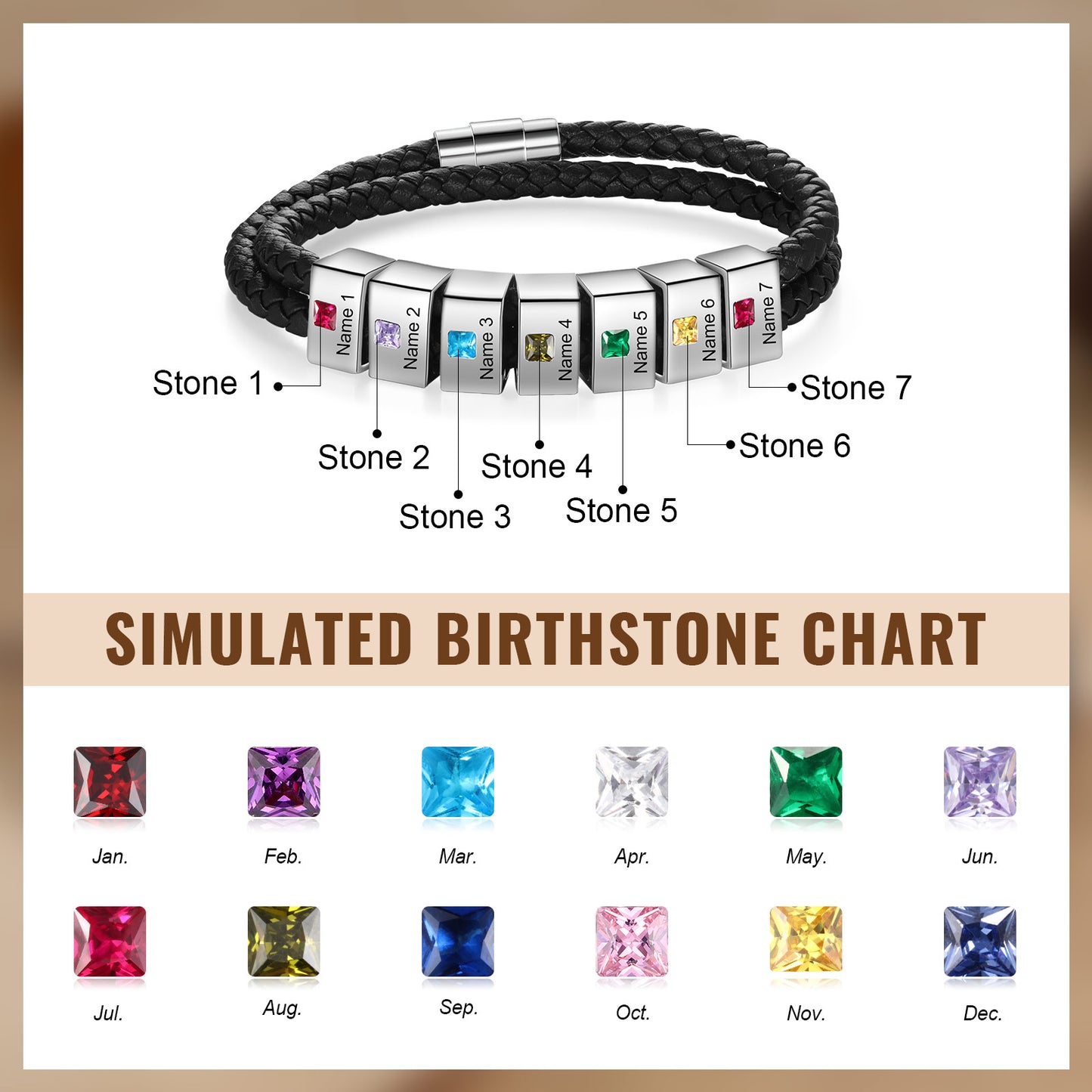 Engraved Stainless Steel Bracelet