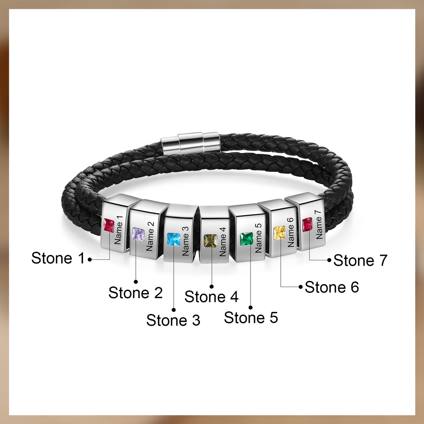 Engraved Stainless Steel Bracelet