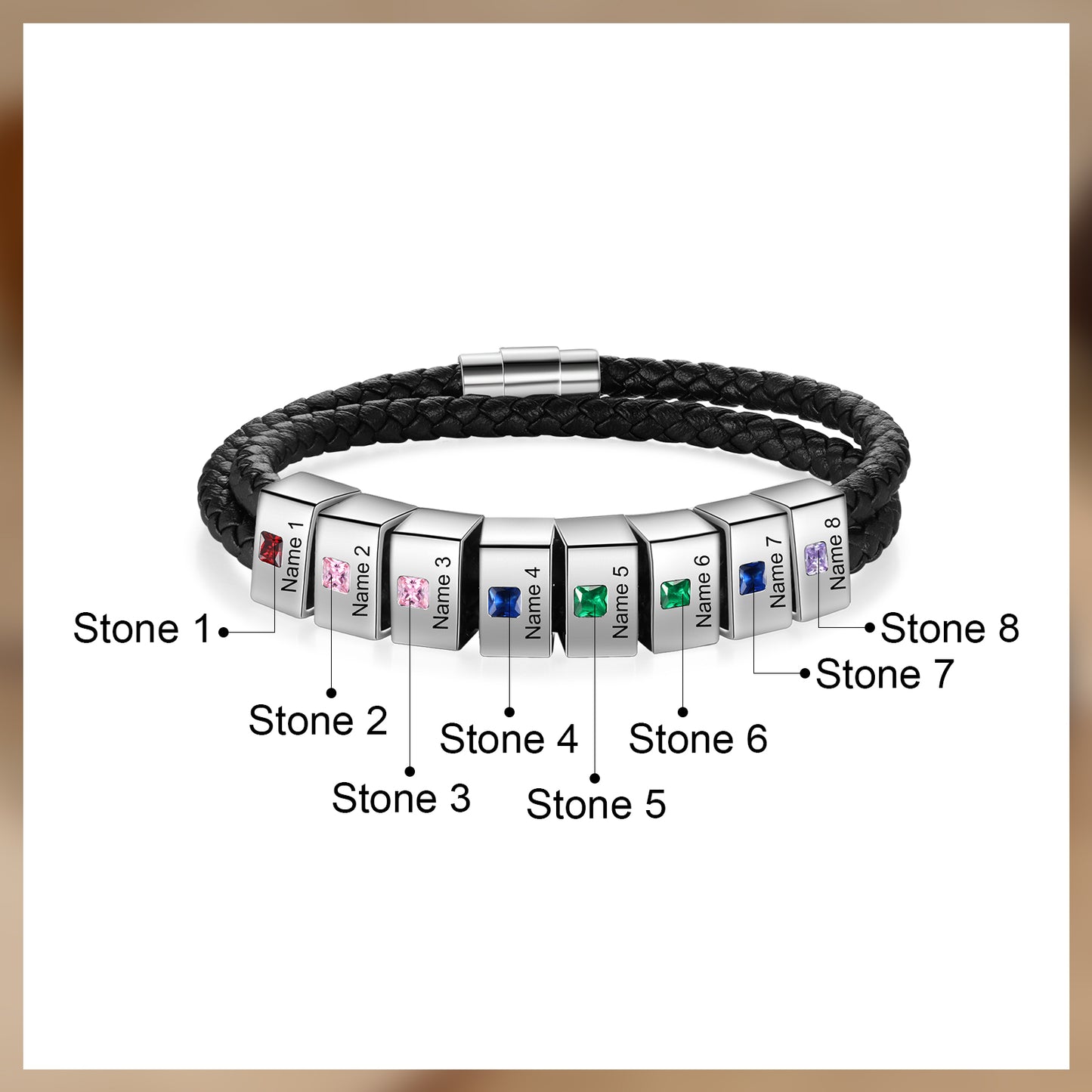 Engraved Stainless Steel Bracelet