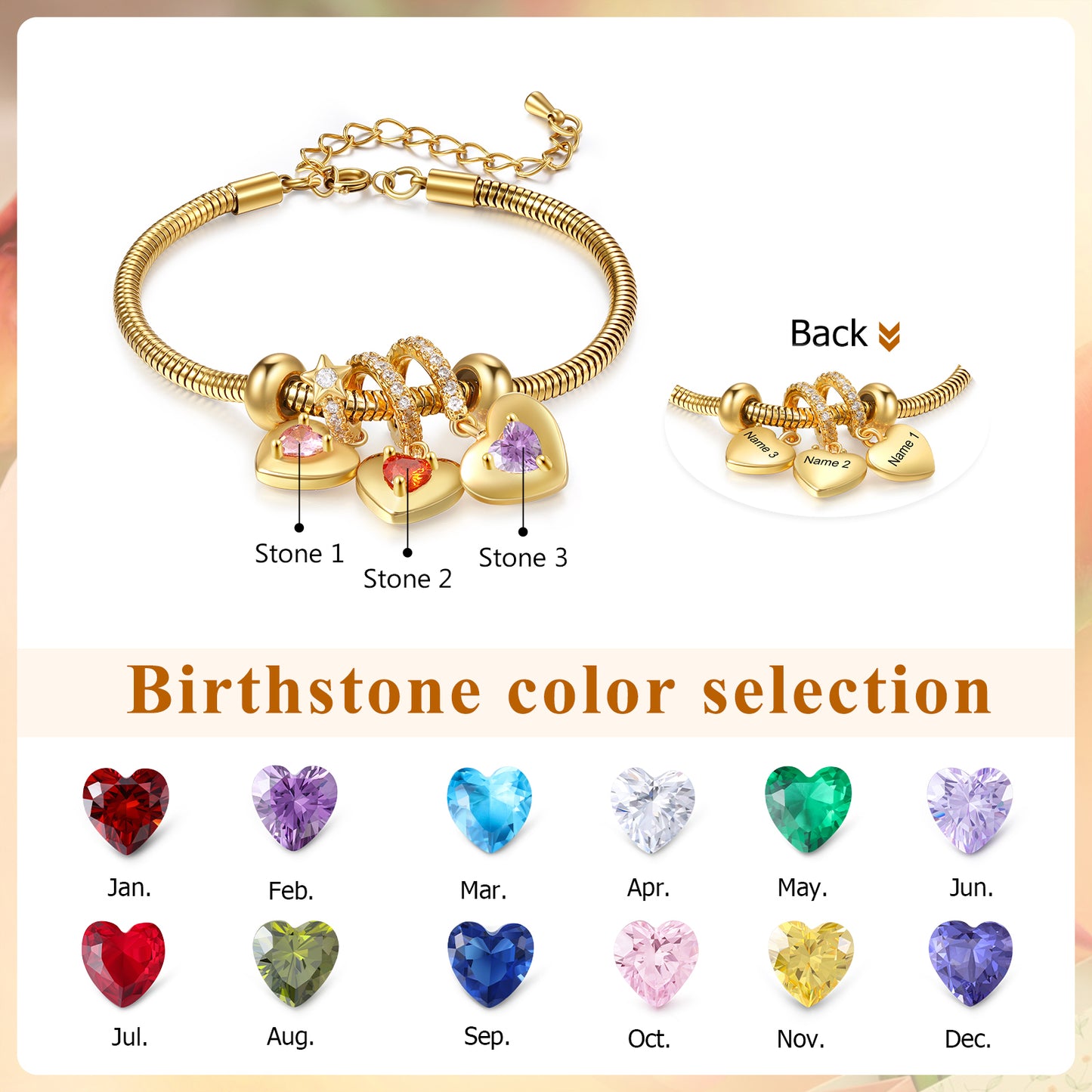Custom Birthstone Bracelet
