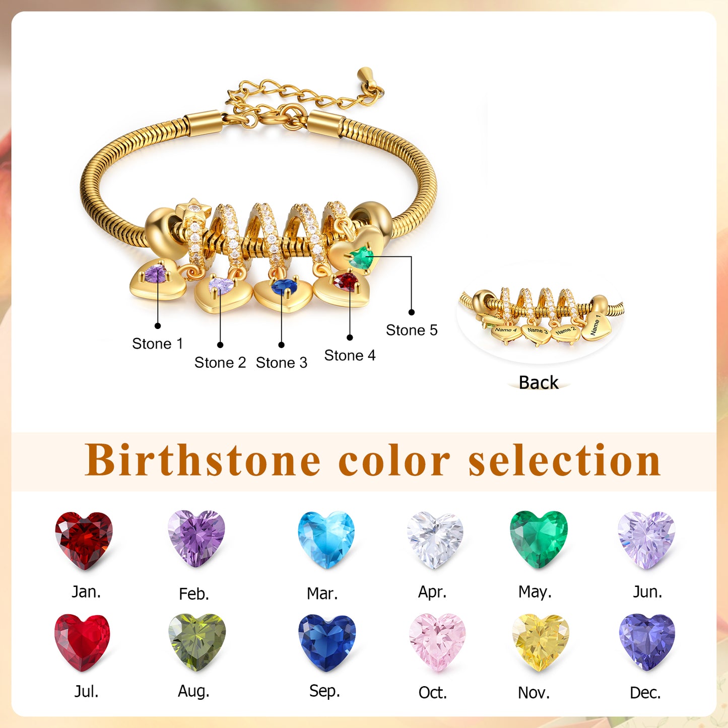 Custom Birthstone Bracelet