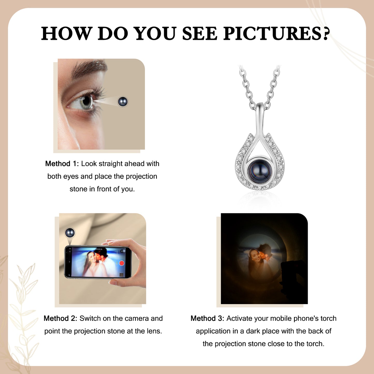 Custom Photo Projection Necklace