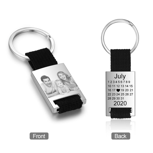 Personalized Stainless Steel Spotify Keychain