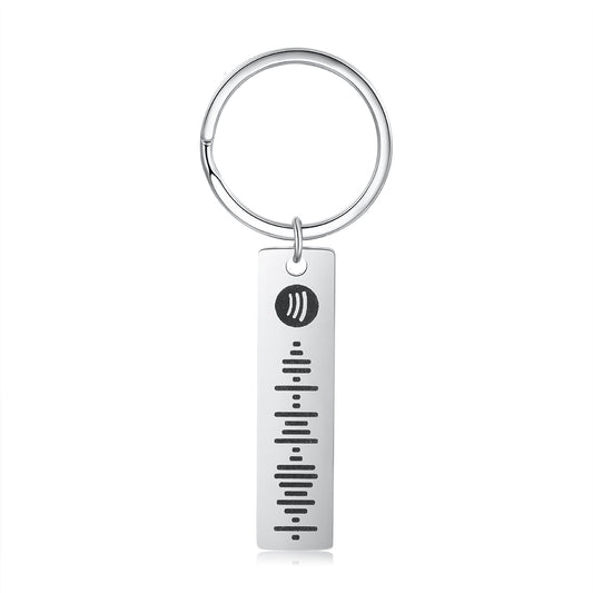 Personalized Stainless Steel Code Keychain