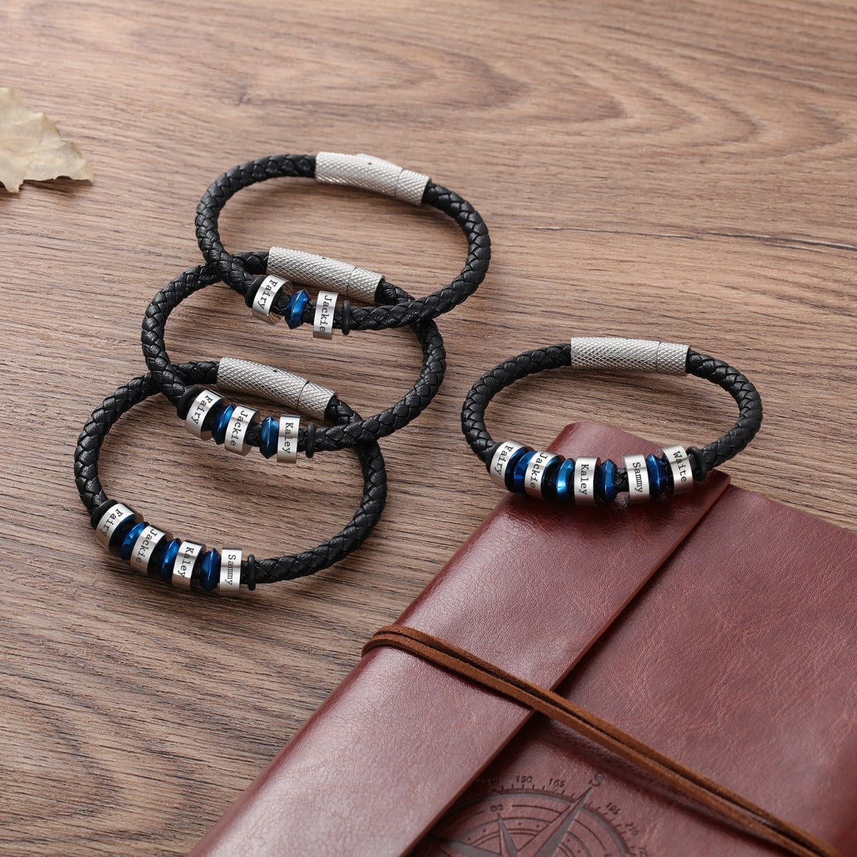 Bead leather cord bracelet #BA700175