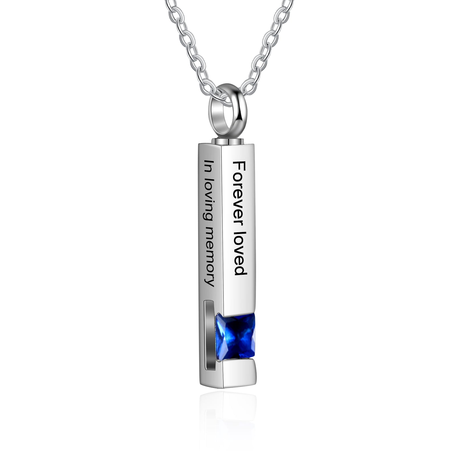 Custom Vertical Bar Ashes Necklace - iYdr