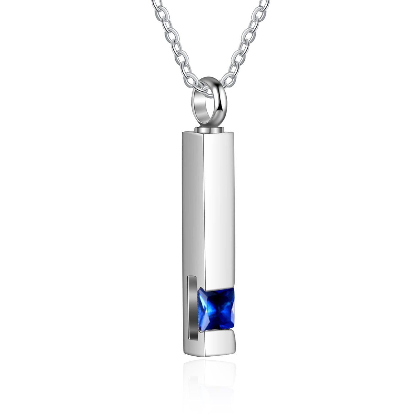 Custom Vertical Bar Ashes Necklace - iYdr