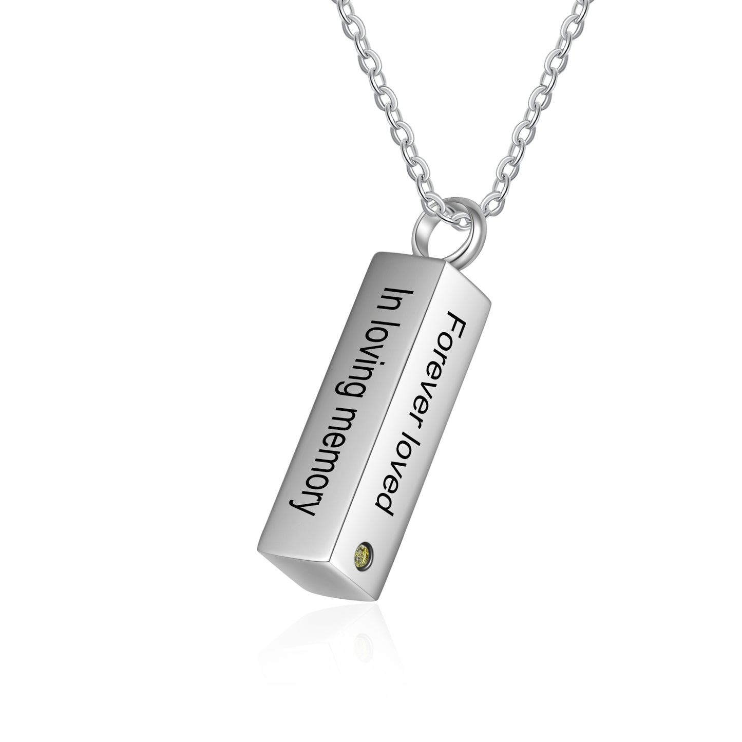 Custom Vertical Bar Ashes Necklace - iYdr