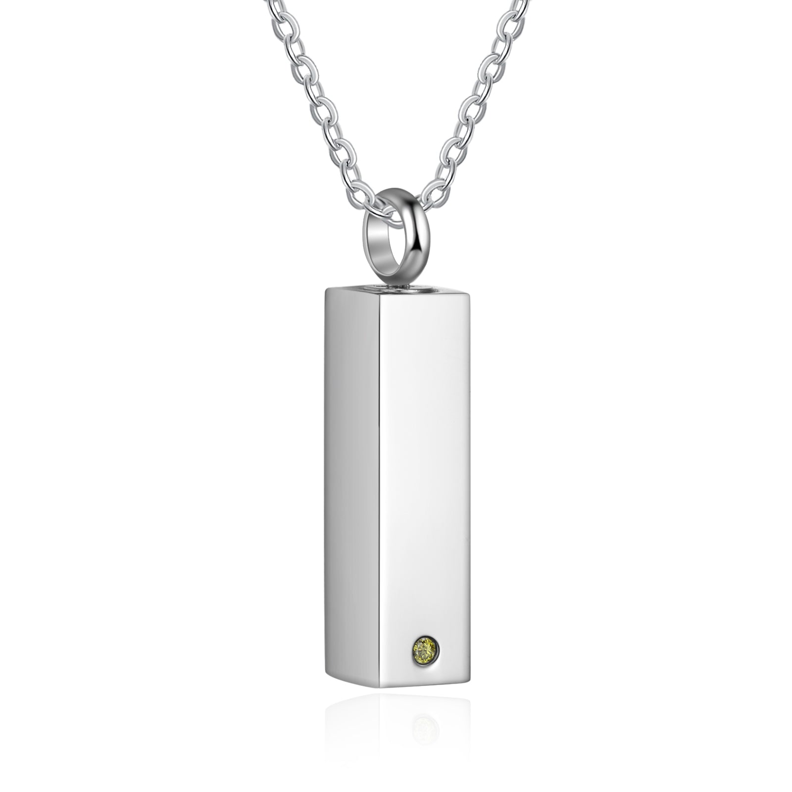 Custom Vertical Bar Ashes Necklace - iYdr