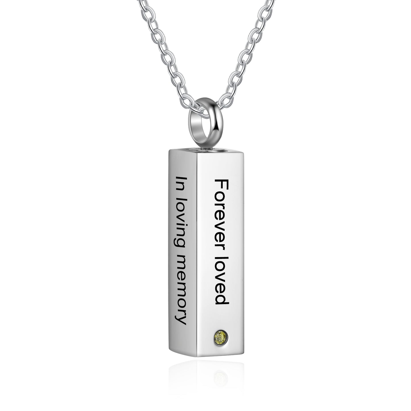 Custom Vertical Bar Ashes Necklace - iYdr