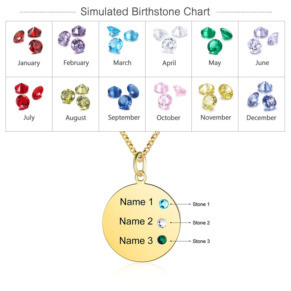 Custom Birthstone Necklace - iYdr