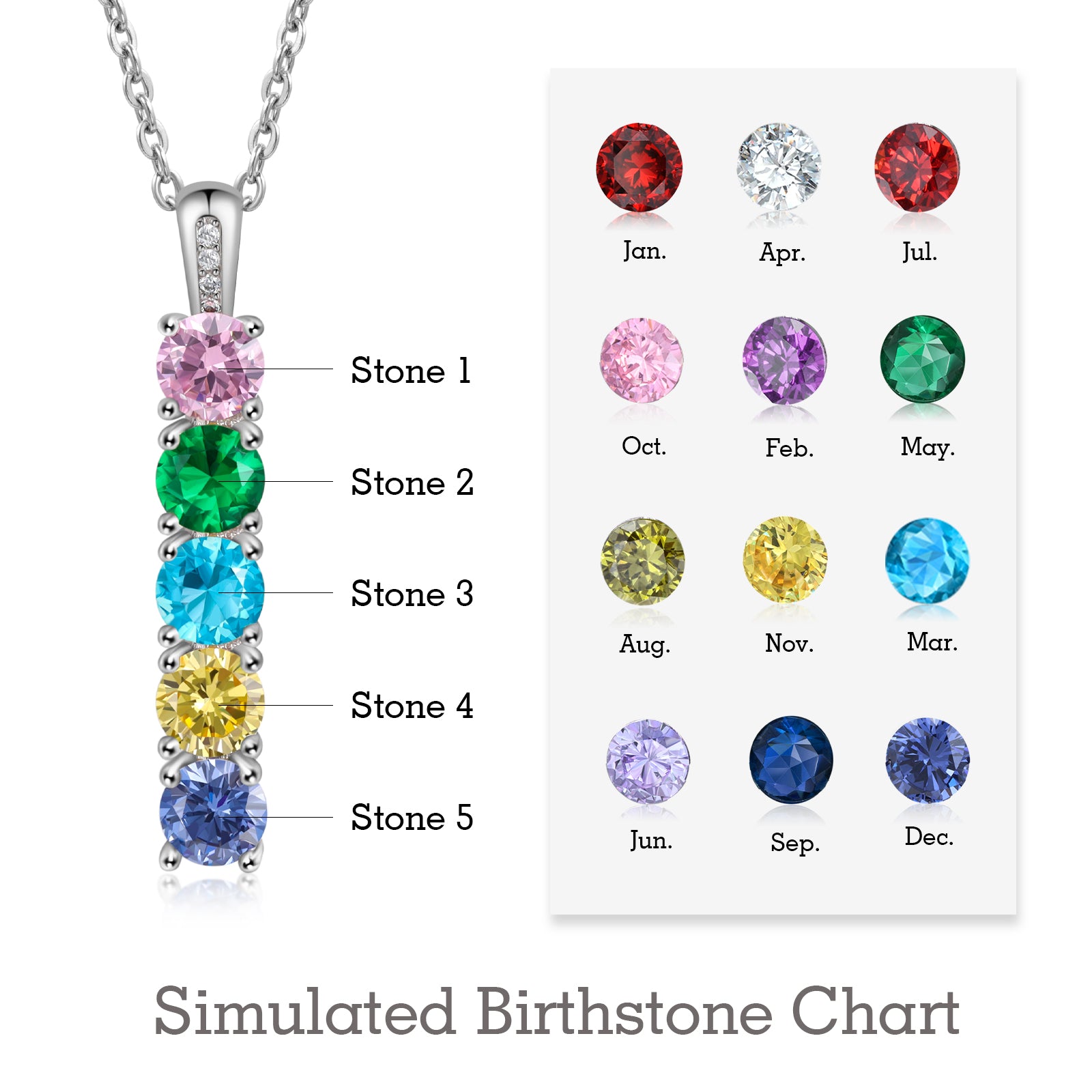 Personalized Birthstone Necklace - iYdr