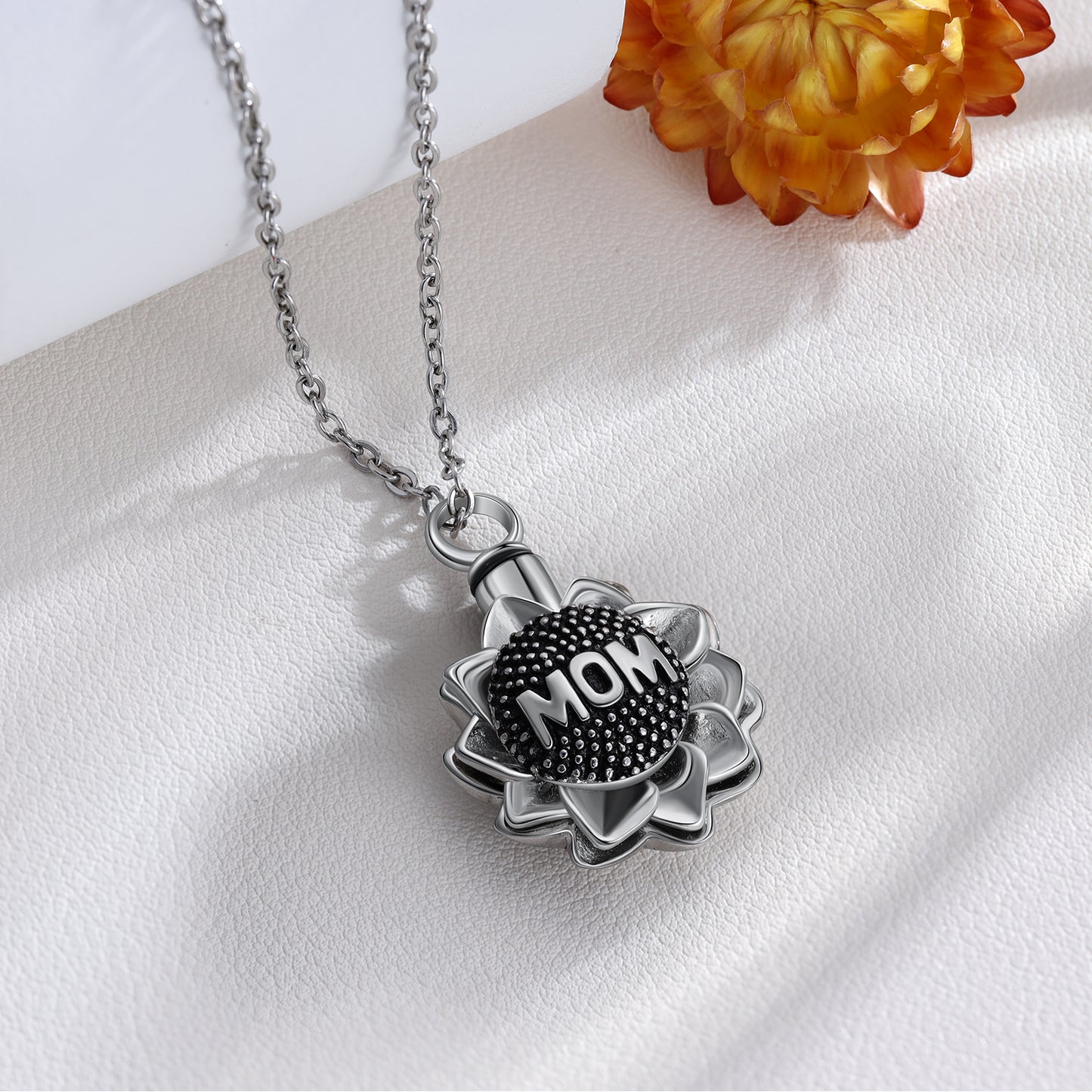 Mom Sunflower Ashes Necklace