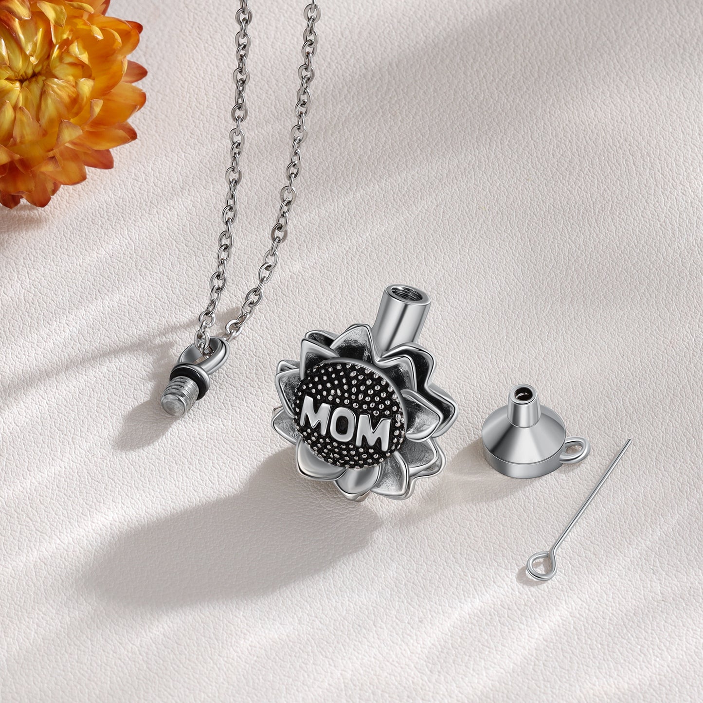 Mom Sunflower Ashes Necklace