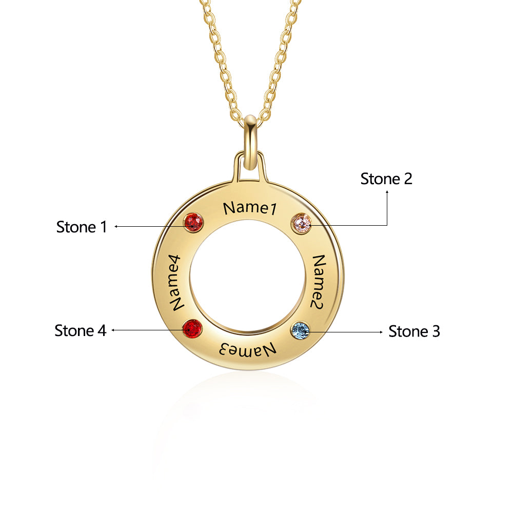 Engraved & BirthStone Personalized Necklace - iYdr