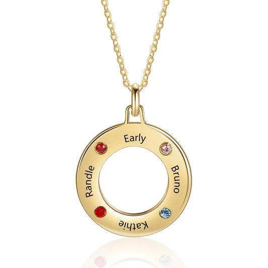 Engraved & BirthStone Personalized Necklace - iYdr