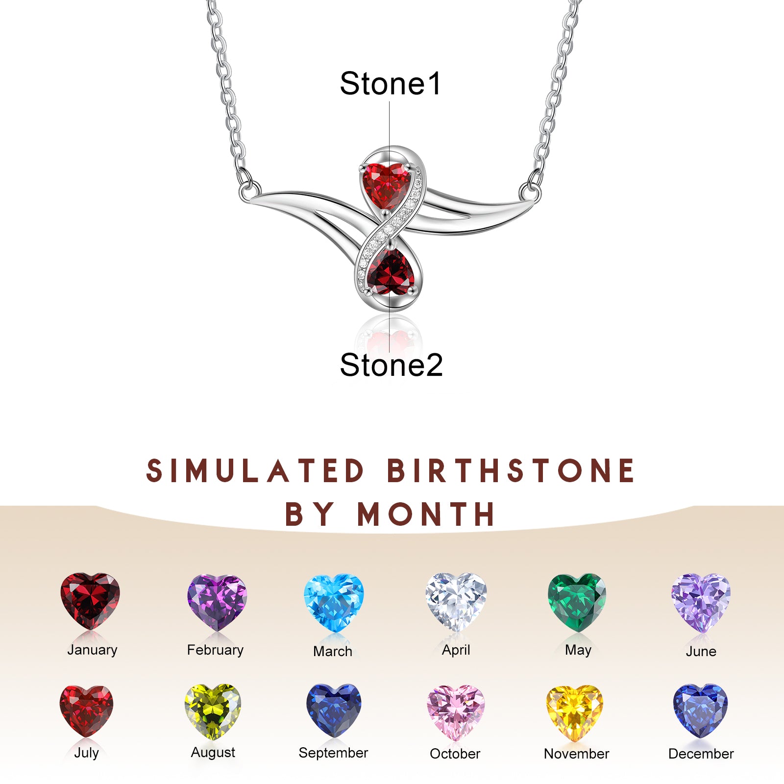 Custom Birthstone Necklace - iYdr