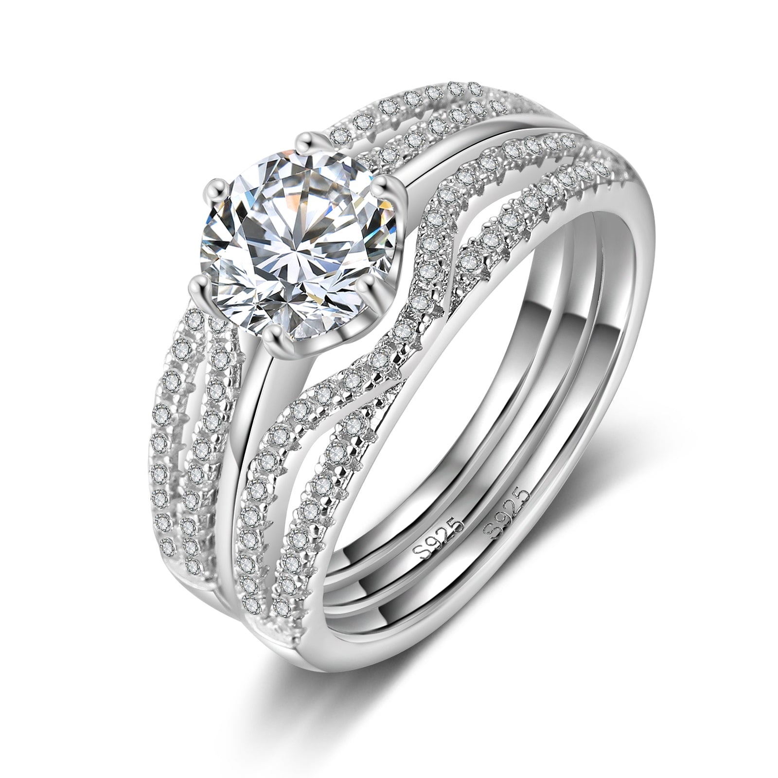 925 Sterling Silver Moissanite Ring - iYdr