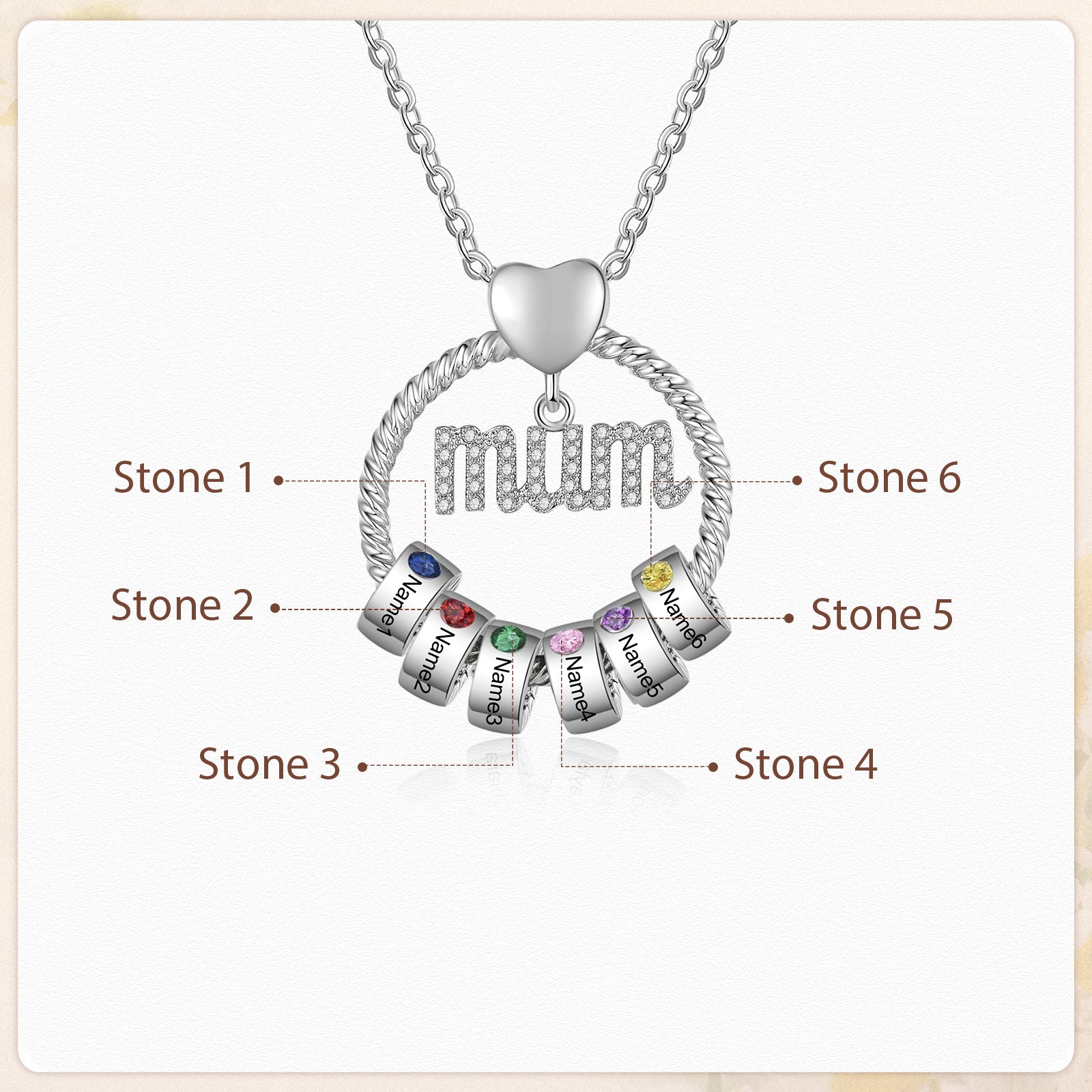 Mother's Gift Custom Mom Necklace - iYdr