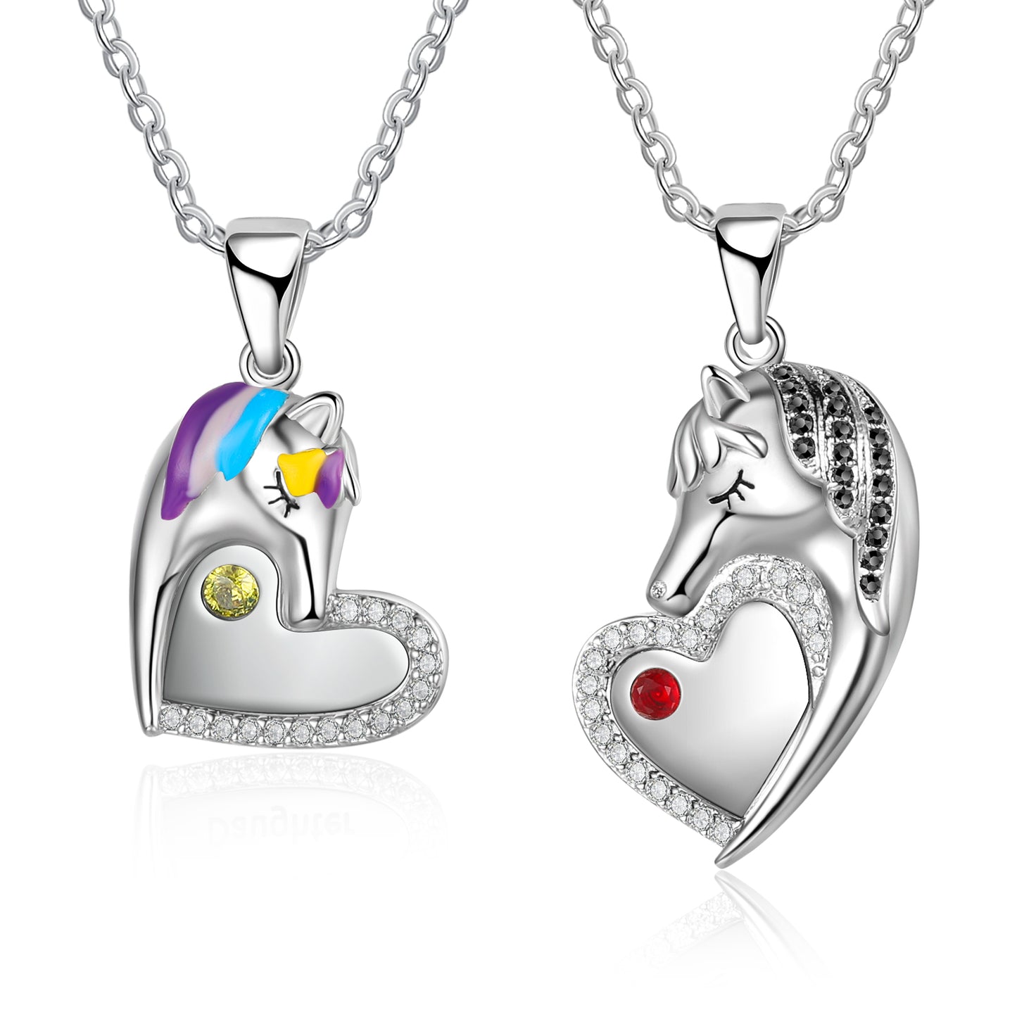 Custom Heart Animal Horse Necklace - iYdr