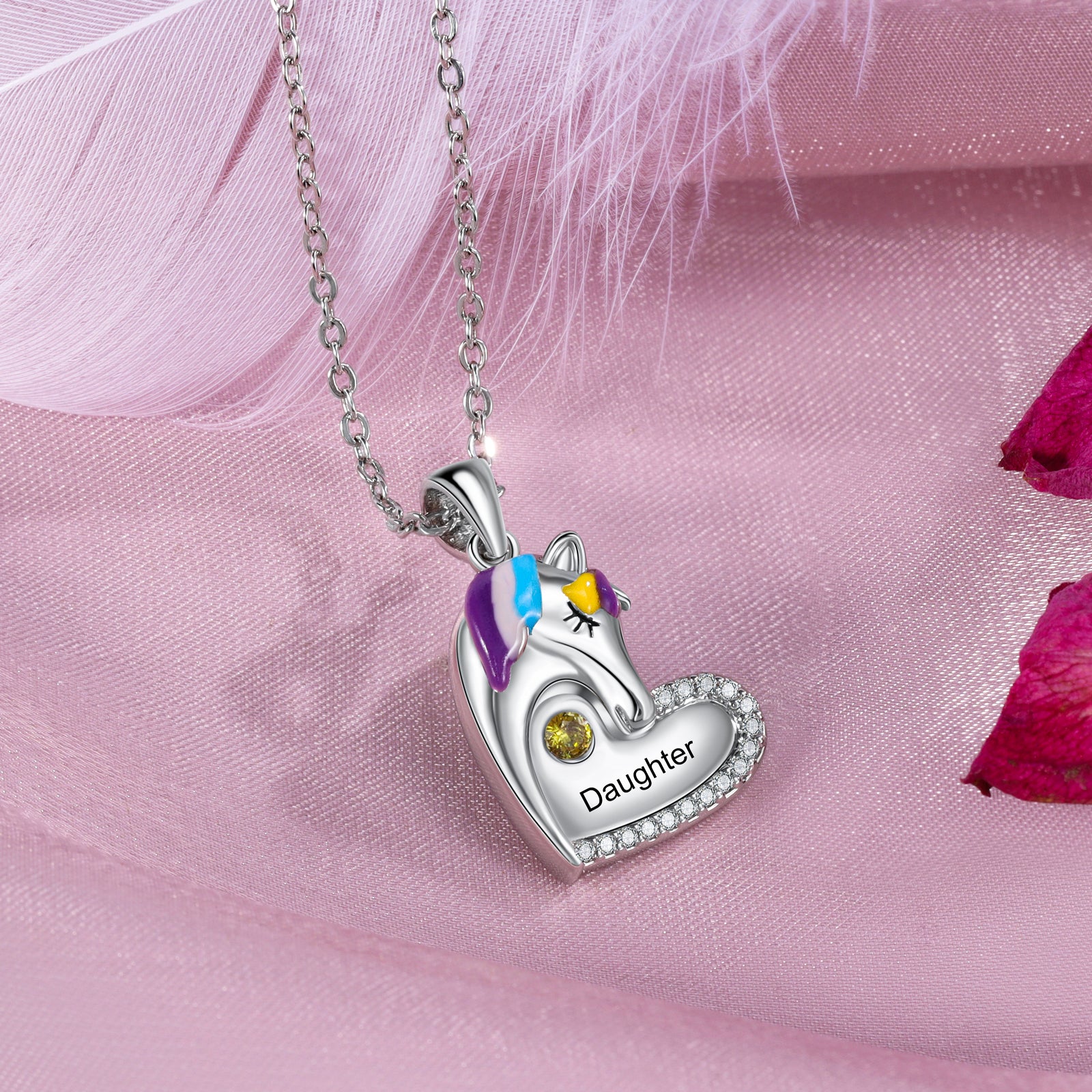 Custom Heart Animal Horse Necklace - iYdr