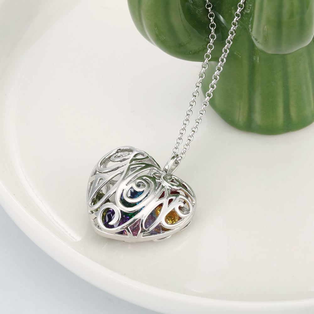 Custom Birthstone Cage Necklace - iYdr