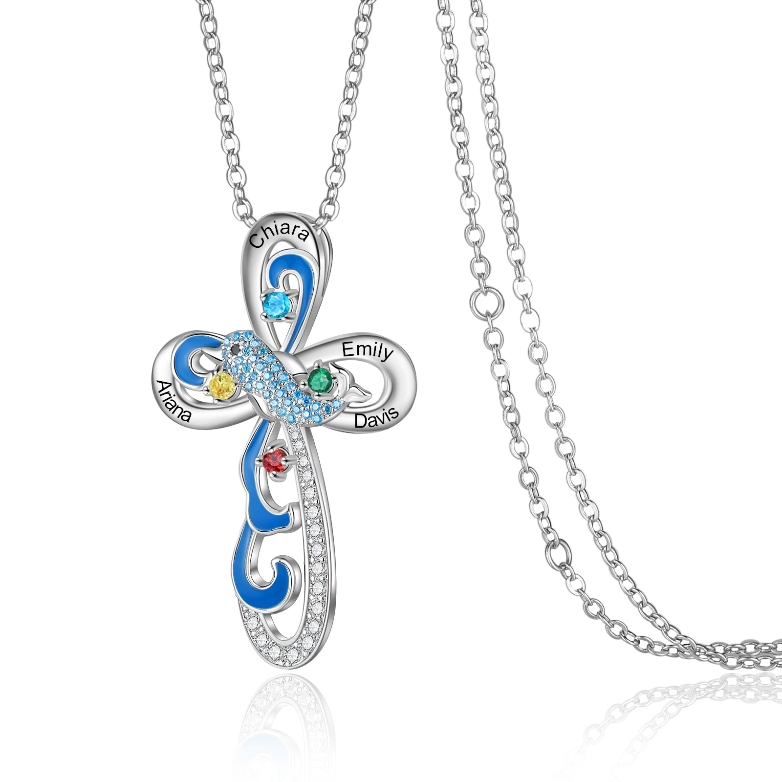 Custom Dolphin Cross Necklace - iYdr