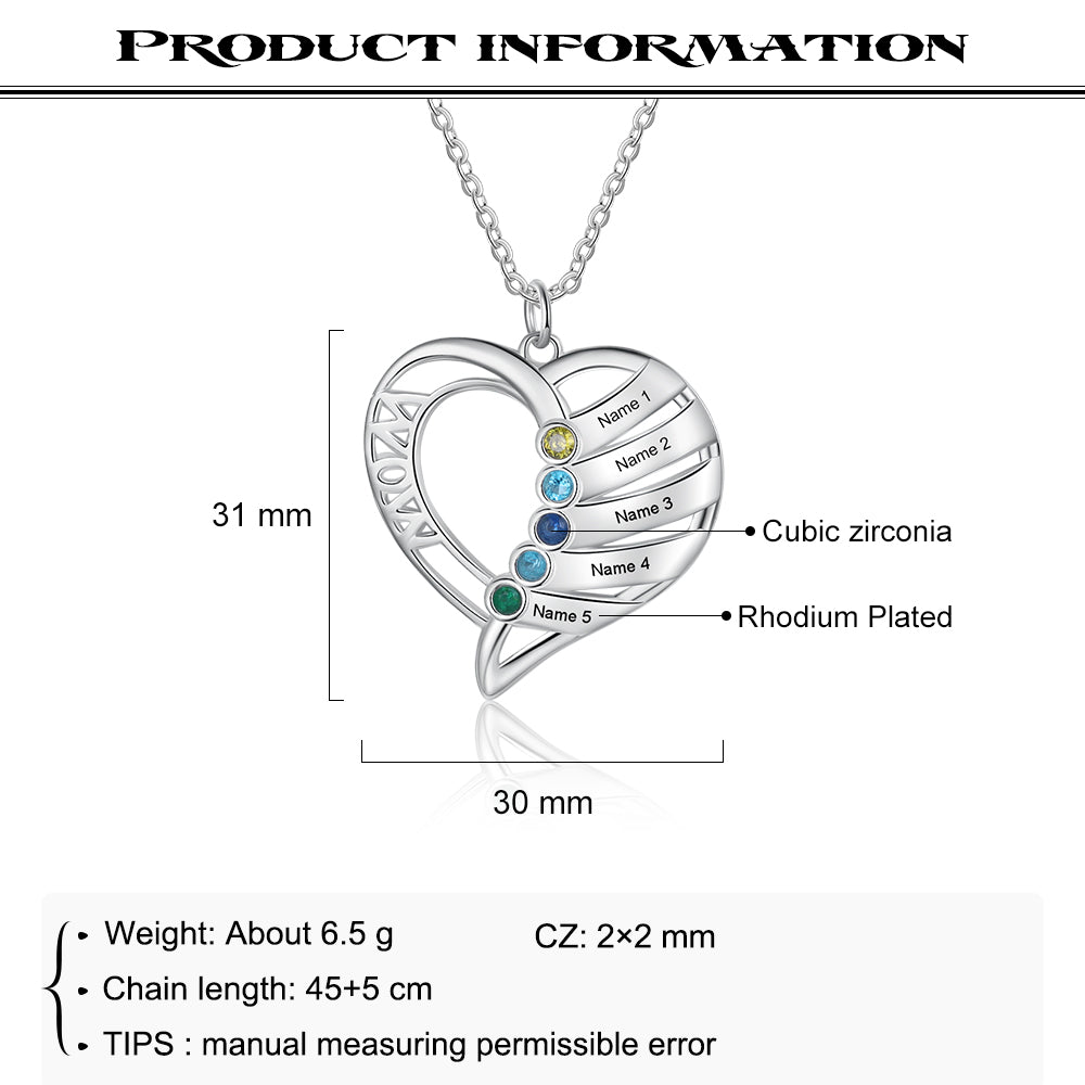 Custom Heart Shaped Necklace - iYdr