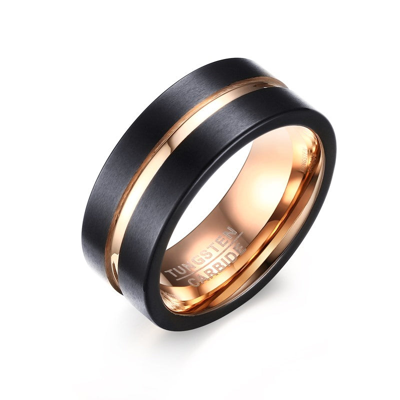 Engraved Tungsten Steel Ring