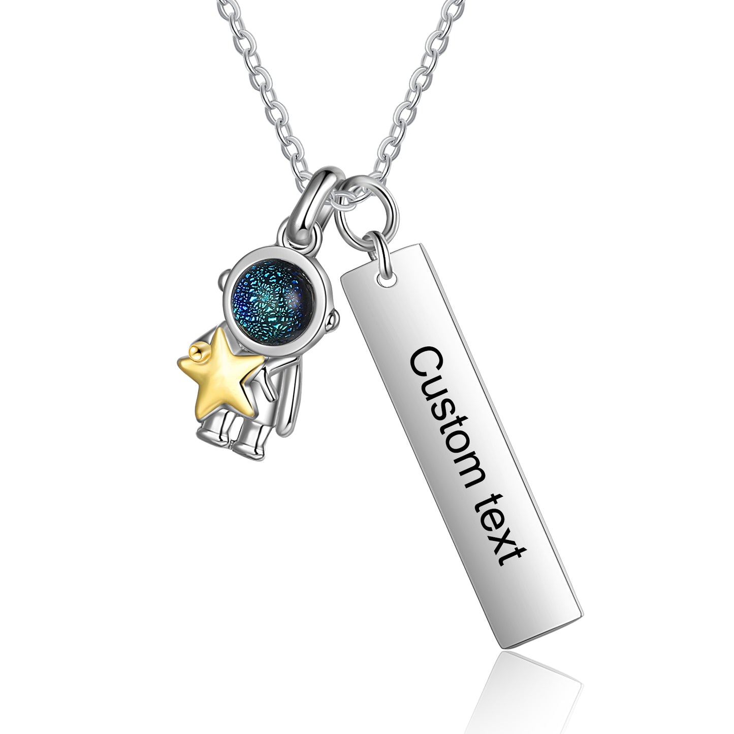 Custom Astronaut Couple Necklace