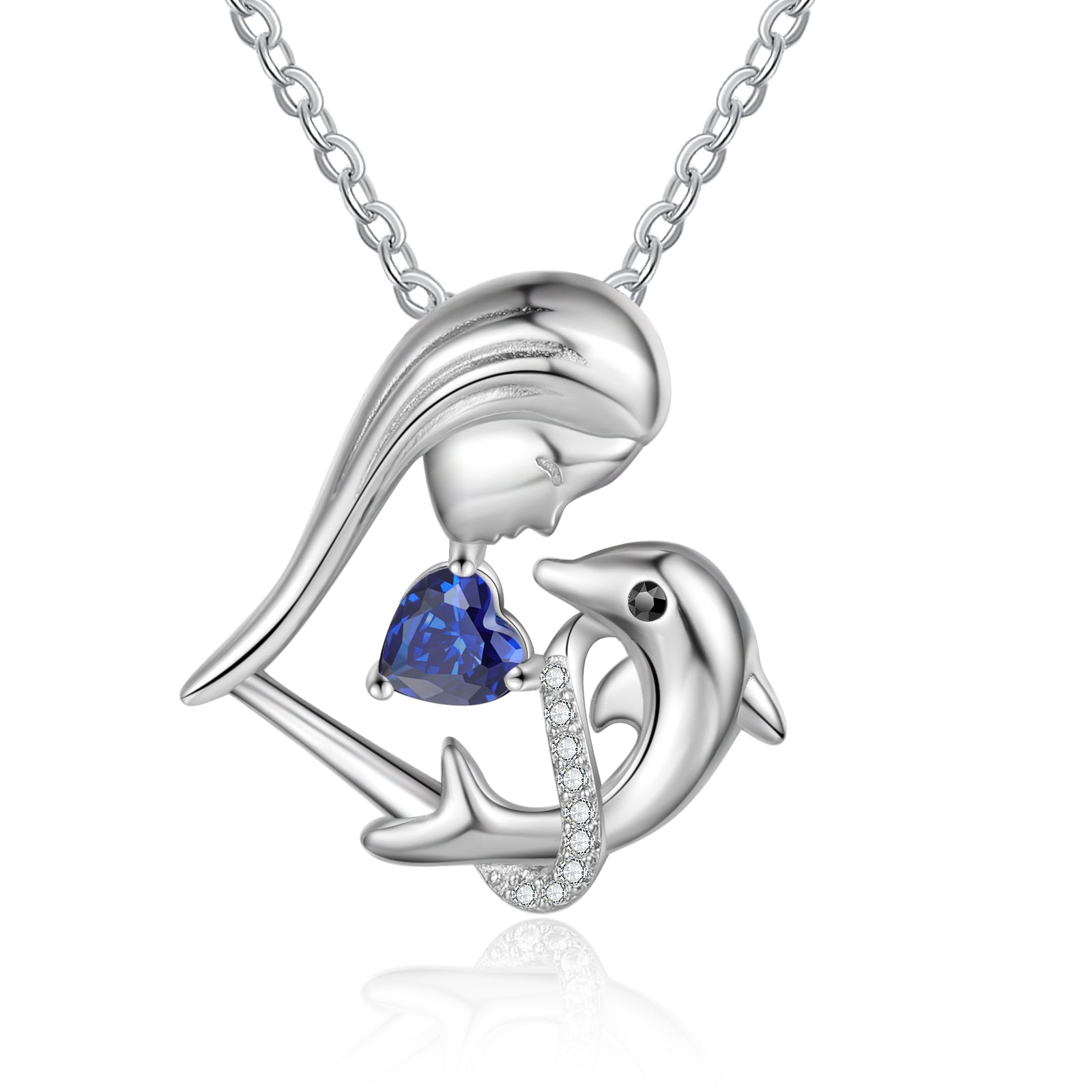 Custom Girl and Dolphin Necklace - iYdr